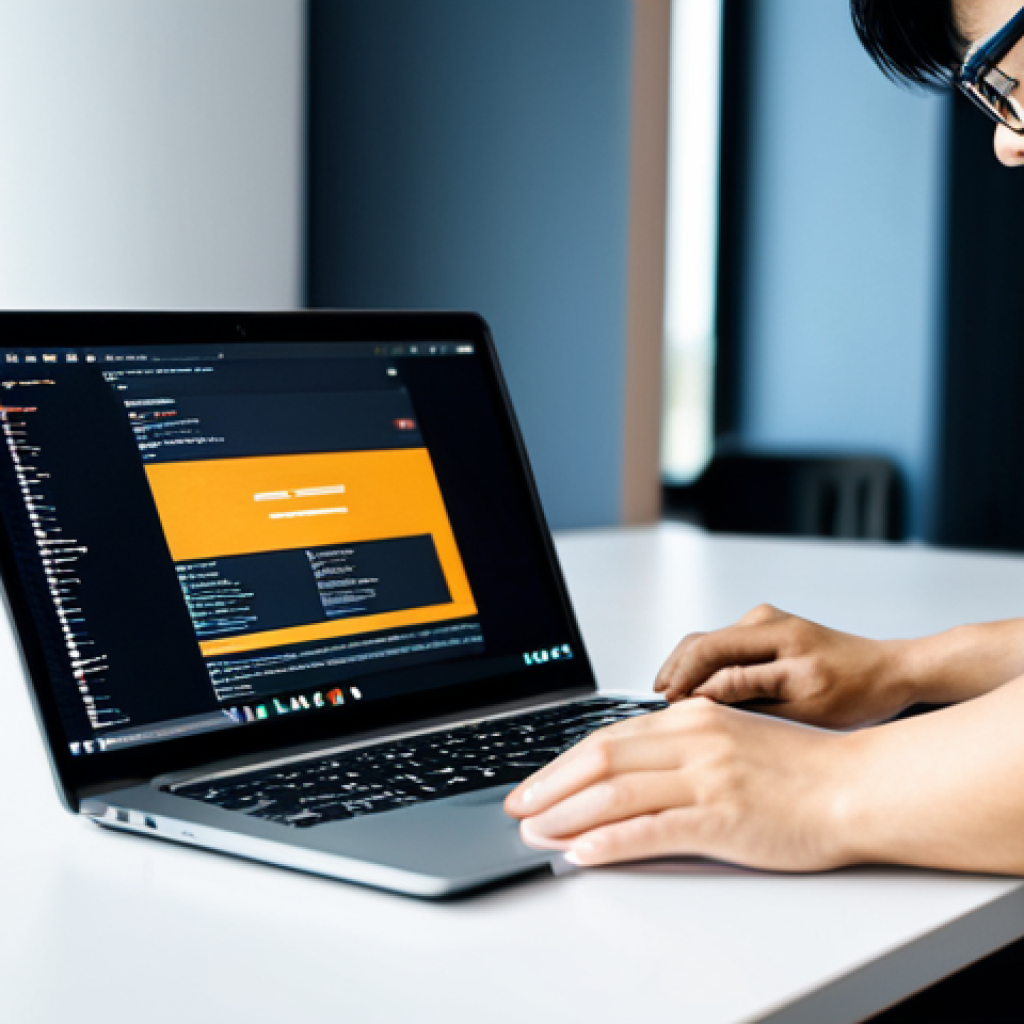 **
A Vietnamese website developer, fully clothed in appropriate attire, working on optimizing website code on a laptop in a bright, modern co-working space, focusing on JAMstack architecture for speed and SEO. Code snippets visible on the screen, professional setting, safe for work, appropriate content, perfect anatomy, natural proportions, high-quality digital illustration, professional.
**