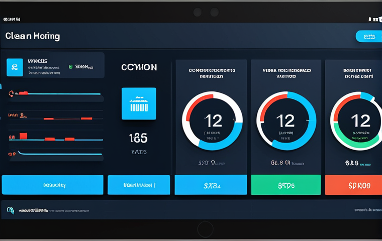 JAMstack 아키텍처의 경제적 이점 - Modern Website Hosting Dashboard**
Prompt: "A clean, modern dashboard interface displaying website ...