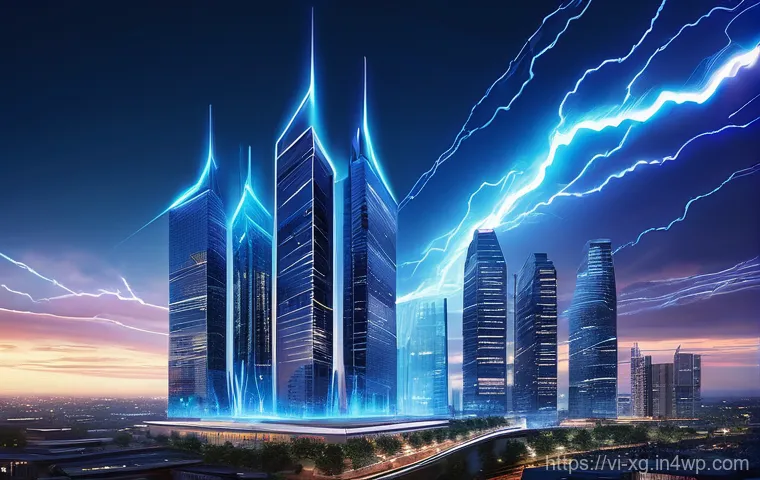 JAMstack 아키텍처에서의 리액트 활용법 - **Prompt 1: The Synergy of Speed and Innovation**
    A vibrant, futuristic cityscape where building...